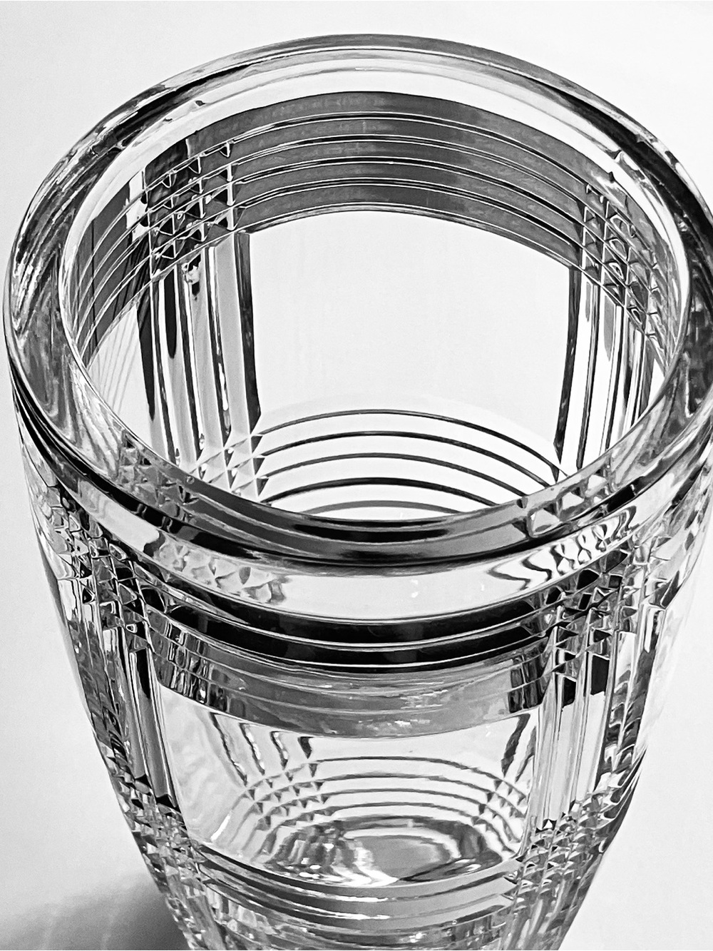 RALPH LAUREN Glen Plaid CRYSTAL VASE / 9 Inches / SLIGHT WEAR / Very Rare - Picture 4 of 12